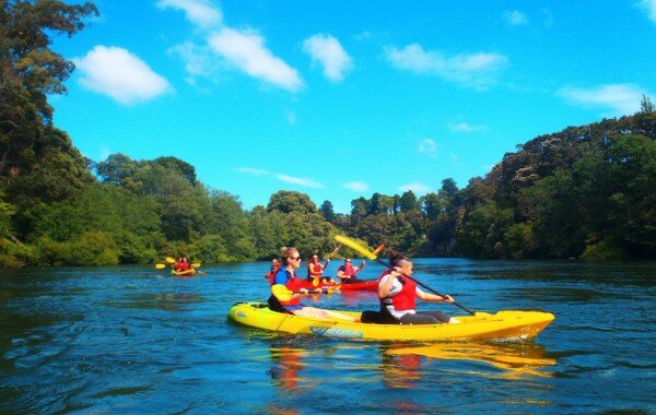 Kayaking fun on The Waikato River