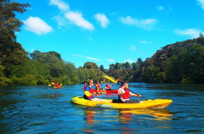 Kayaking fun on The Waikato River