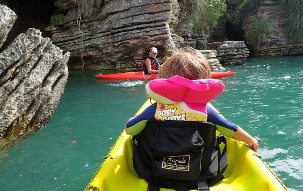 Kayaking fun around the rocks
