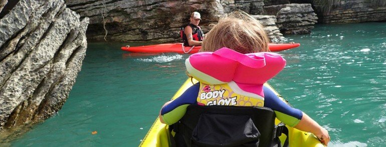 Kayaking fun around the rocks