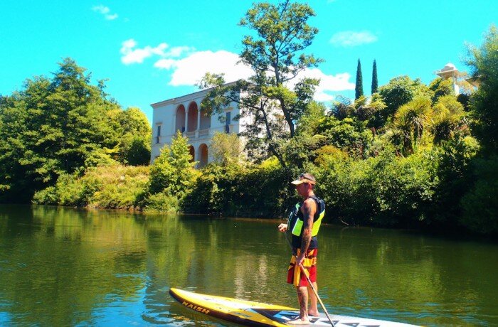 Paddleboarding the mighty Waikato River